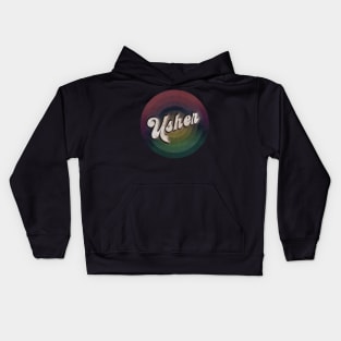 retro vintage circle Usher Kids Hoodie